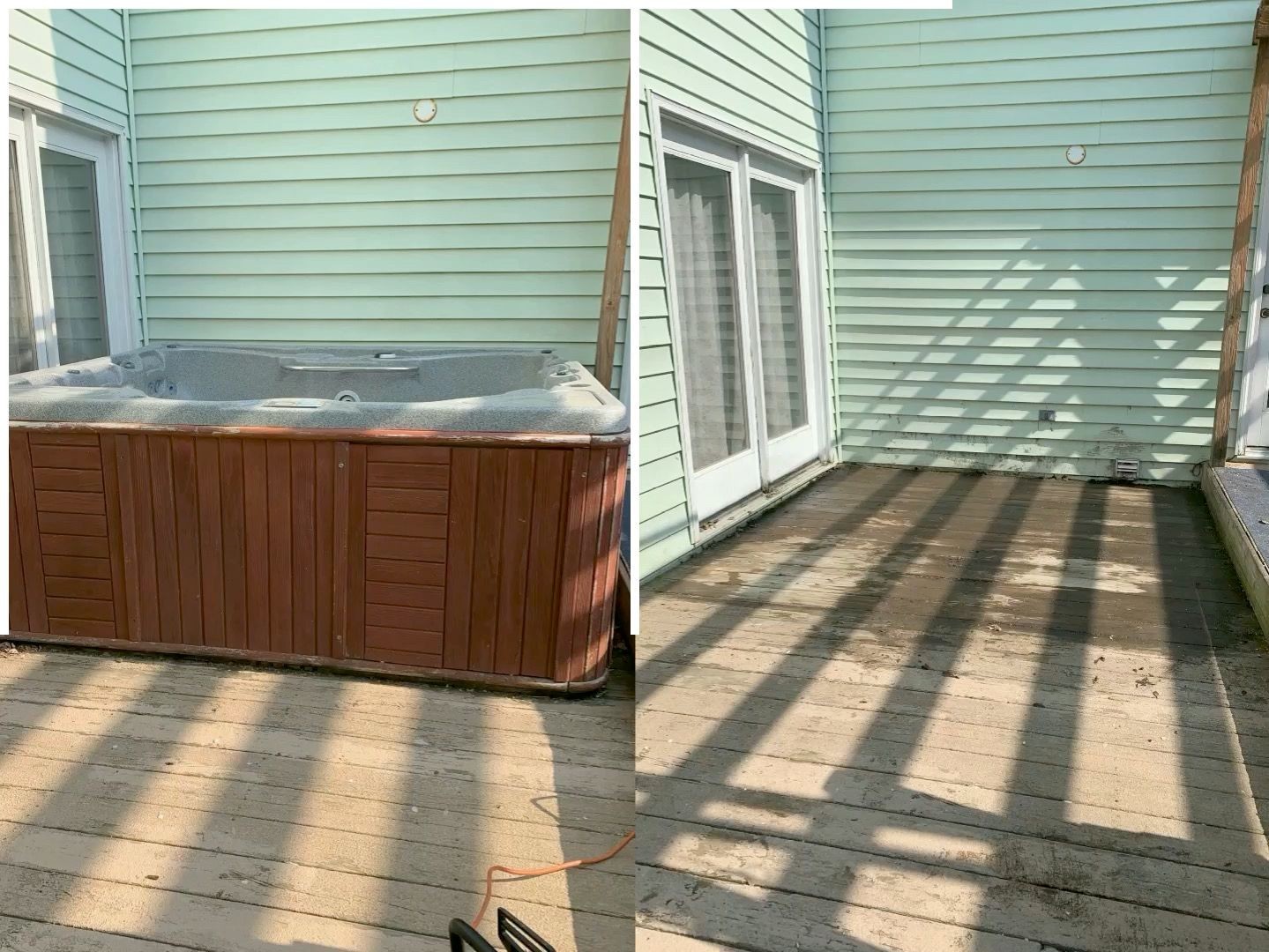 junk removal, hot tub removal before and after