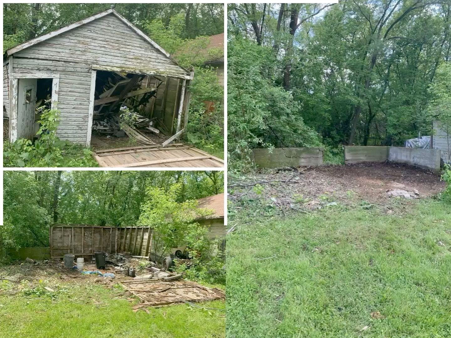 junk removal, shed removal before and after