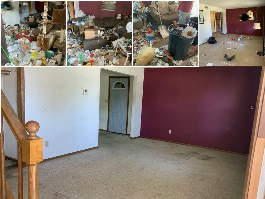 junk removal, hoarding clean out before and after